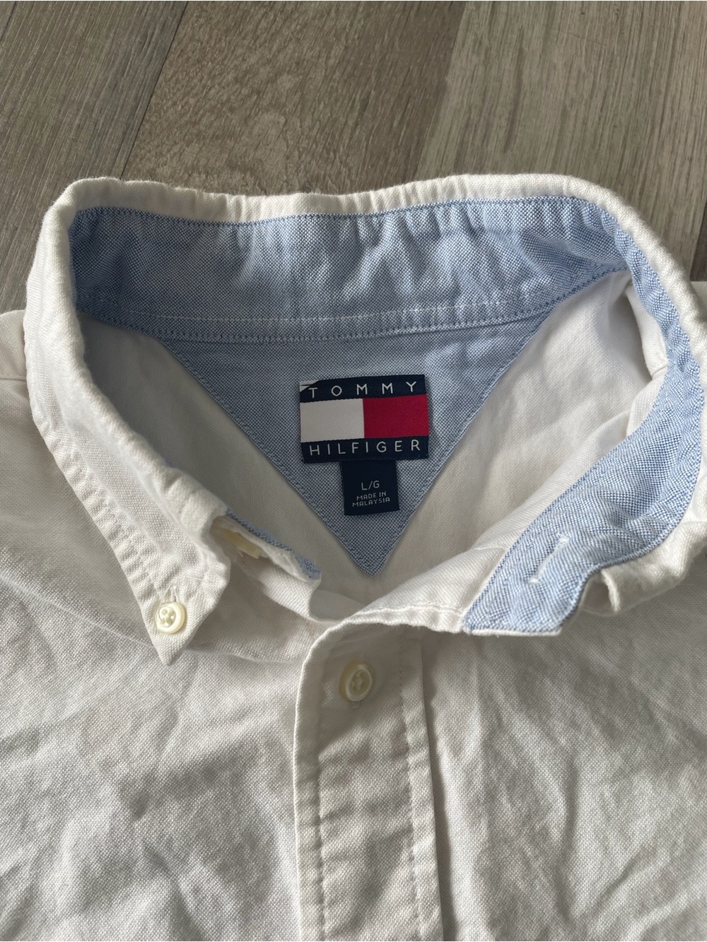 Tommy Hilfiger Men’s White Button-Down T Shirt